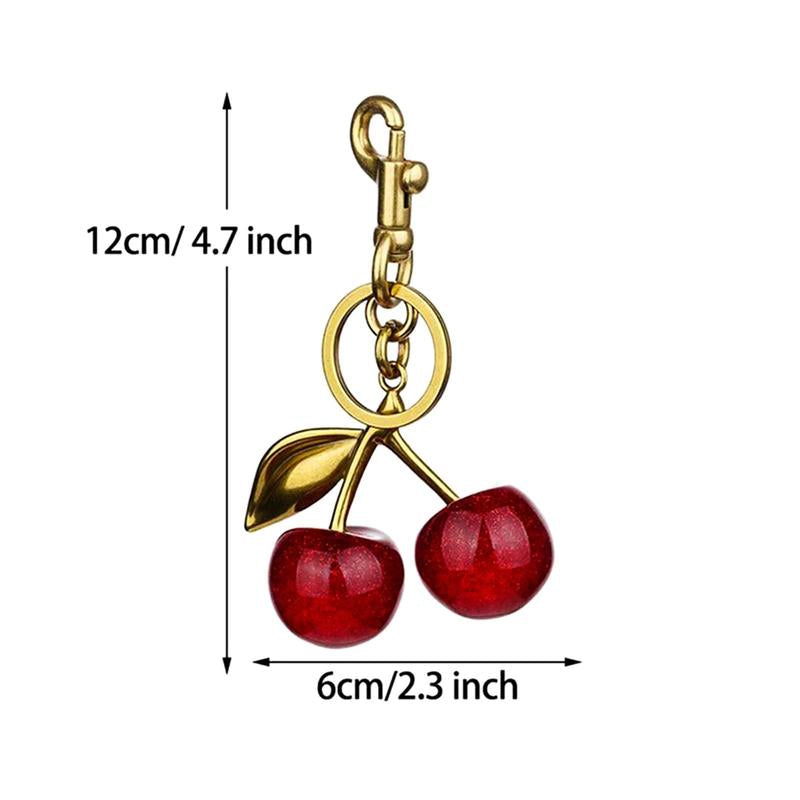 Cute Cherry Bag Charm Keychain – Ideal Anniversary & Wedding Gift for Women’S Car Keys & Handbags