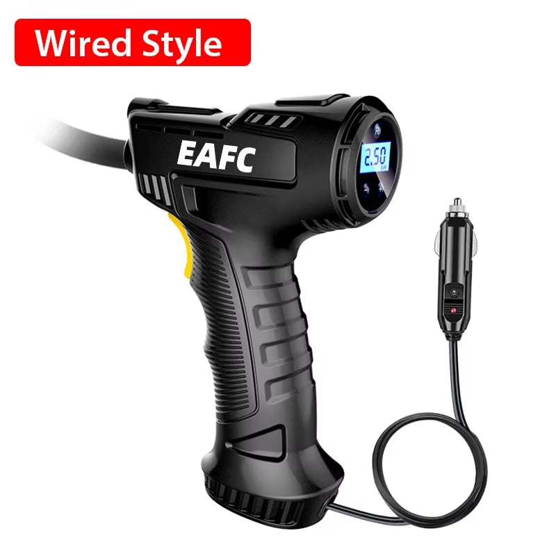 Wired / Wireless Car Compressor 120W Portable Digital Tire Inflator Car Automatic Tire Inflator Equipment for Car Bike