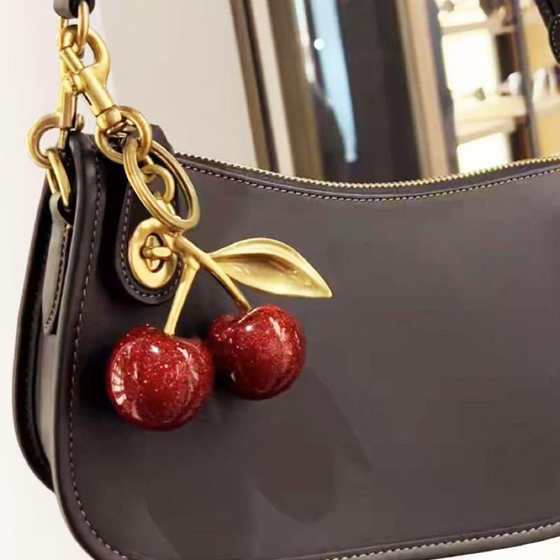 Cute Cherry Bag Charm Keychain – Ideal Anniversary & Wedding Gift for Women’S Car Keys & Handbags